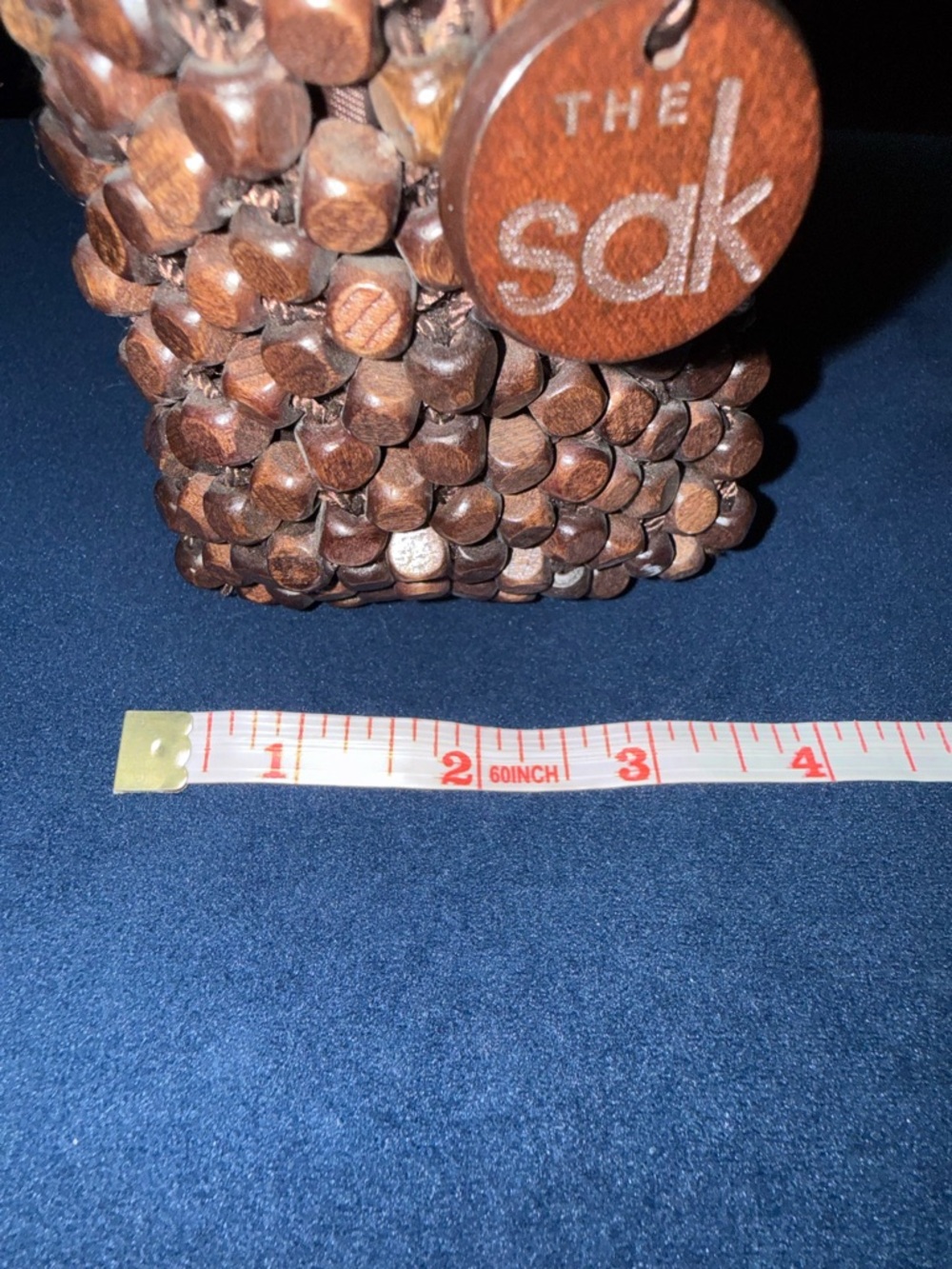 The Sak Brown Wood Beaded Mini Bag - Picture 4 of 6